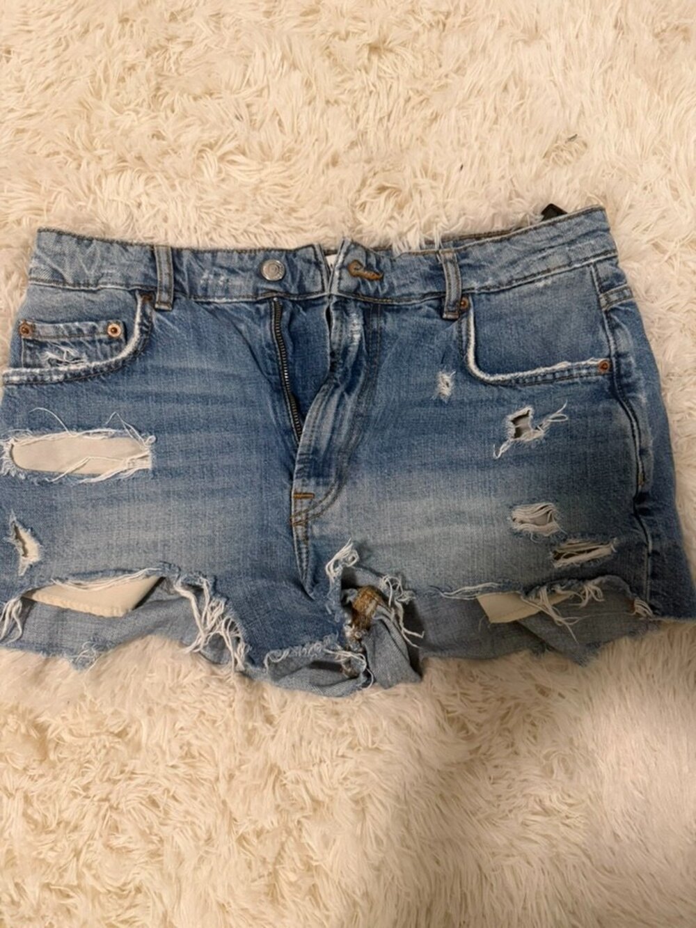 Zara High Waisted Jean Shorts- Size US 8/EU 40